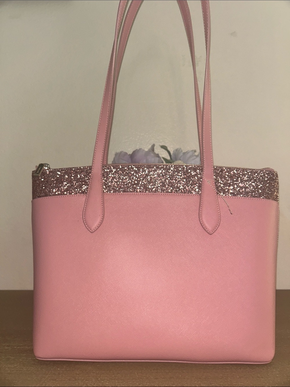 KATE SPADE Pink Flash Glitter Tote